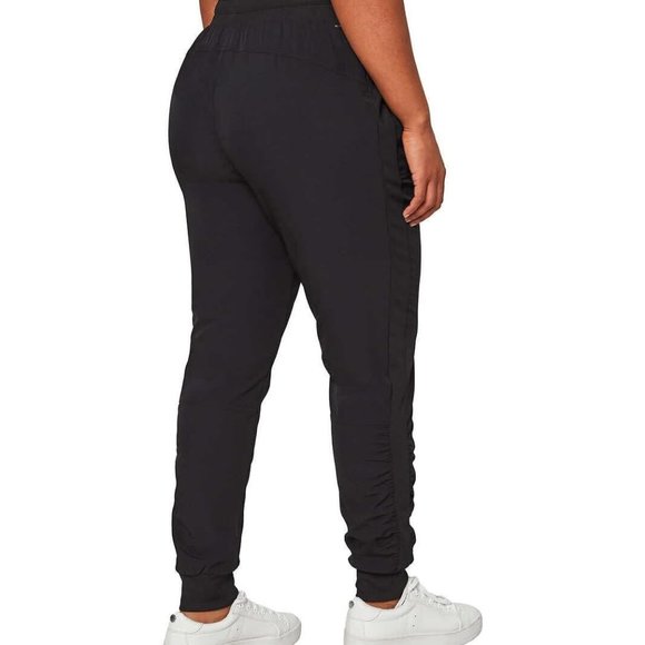 NWT Mondetta Women's Drawstring Lined Woven Jogger Pants Black Size S $60 5C124 - Picture 3 of 6